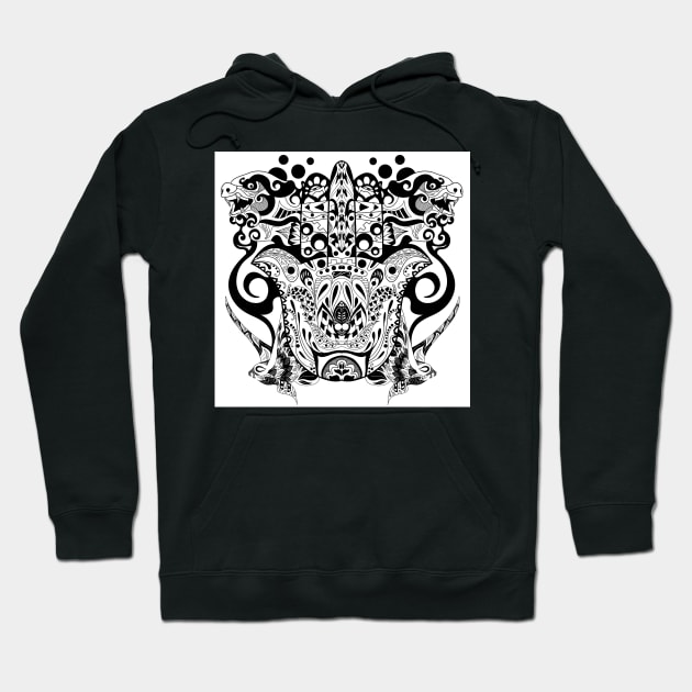 the kaiju mandala hand of god arts Hoodie by jorge_lebeau